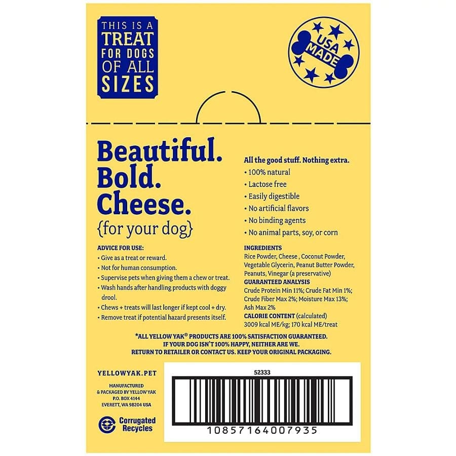 Yellow Yak Peanut Butter Dental Chews 4 oz.